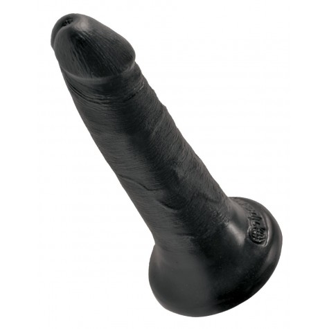 Черный анальный фаллоимитатор на присоске 5" Cock - 14 см.