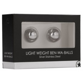 Серебристые металлические вагинальные шарики Light Weight Ben-Wa-Balls